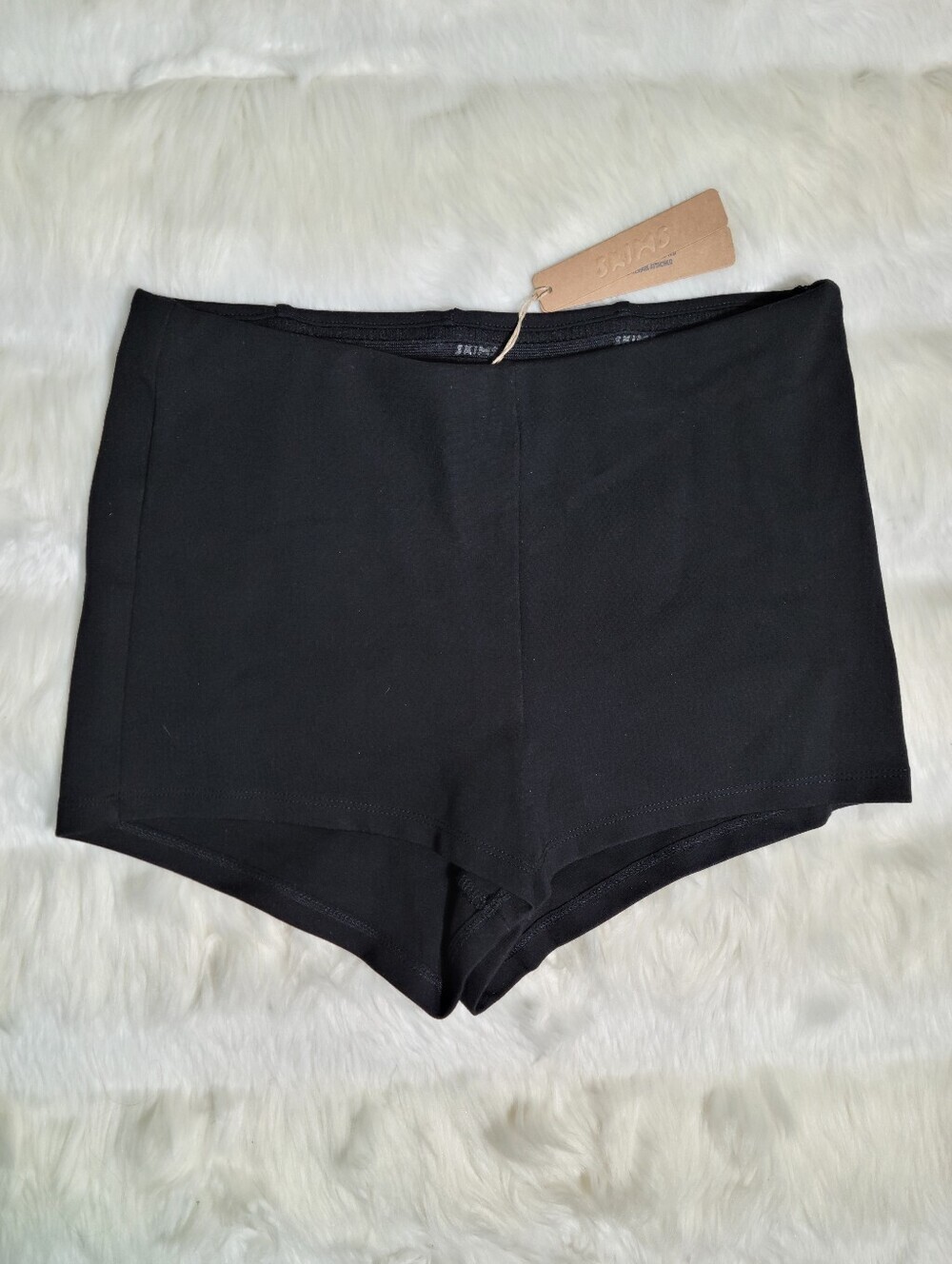 SKIMS The Essential Pants High Waist Hot Short Black Obsidian Women Medium NEW